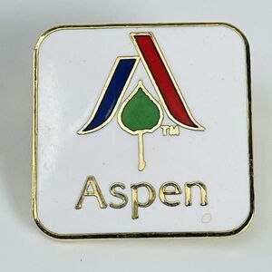 Vintage Aspen Skiing Co. Logo Enamel Pinback Hat Lapel Pin Ski Resort Colorado